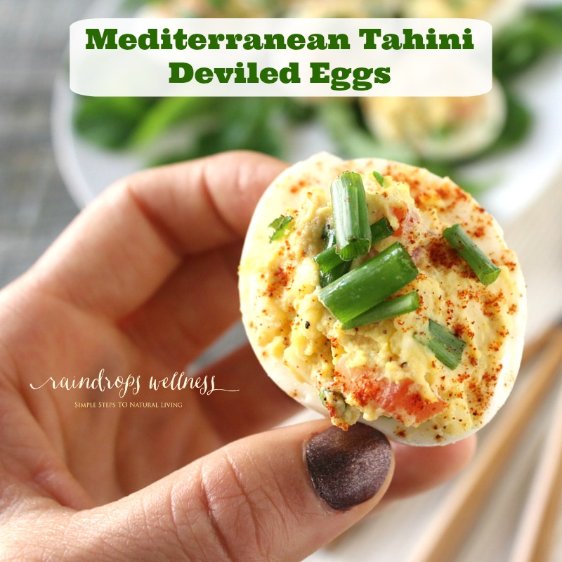 Mediterranean Tahini Deviled Eggs