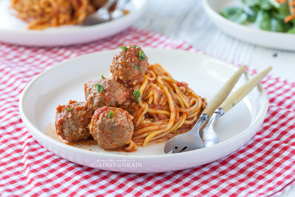 Grain-free Spaghetti and Meatballs