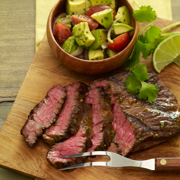 Tequila Lime Steak with Avocado Chopped Salad